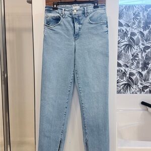 Good American Blue Straight Leg Jeans Classic Style